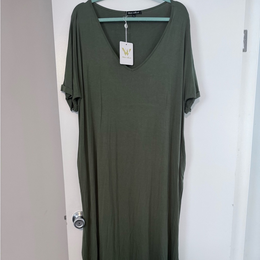 Summer dress green from white mark 2x